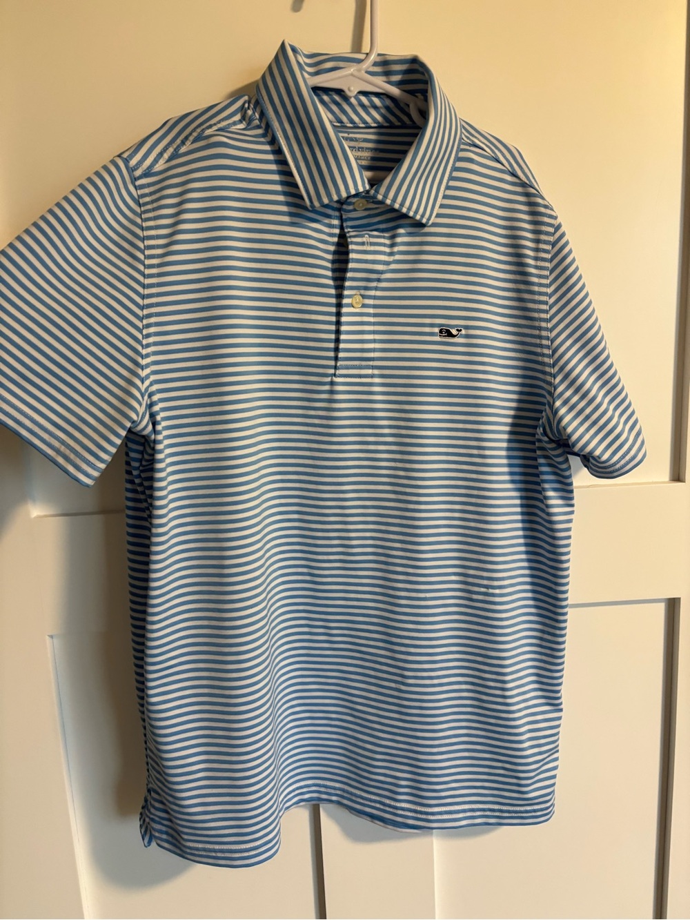 Vineyard Vines Blue & White Striped Boys Polo